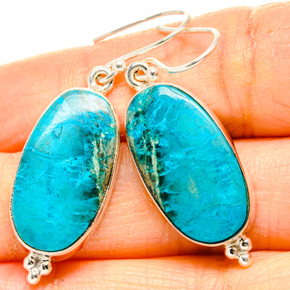 Chrysocolla Earrings handcrafted by Ana Silver Co - EARR430771