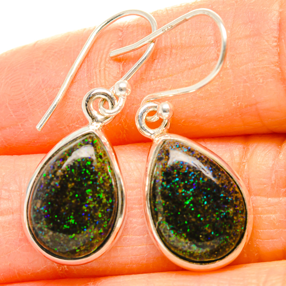 Andamooka Opal Earrings handcrafted by Ana Silver Co - EARR430773