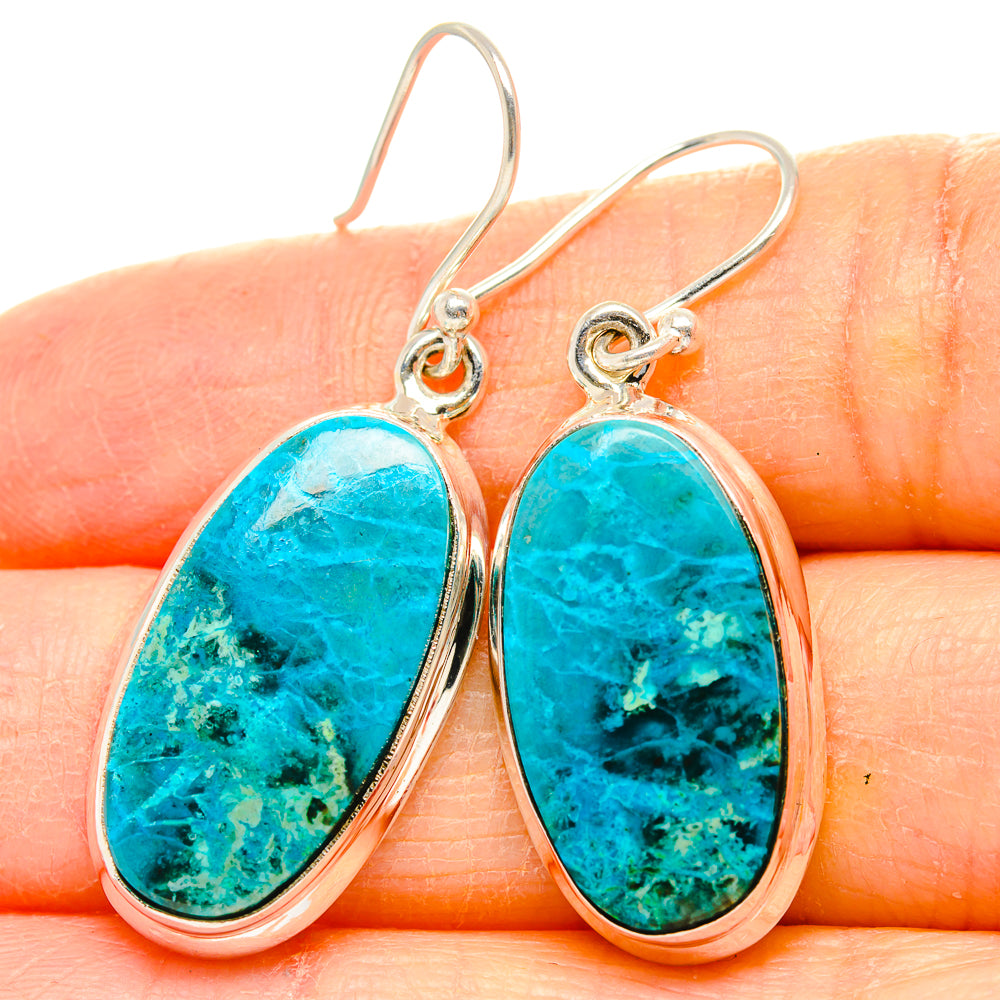 Chrysocolla Earrings handcrafted by Ana Silver Co - EARR430779