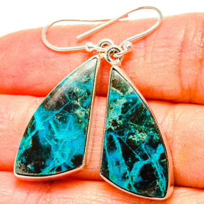 Shattuckite Earrings handcrafted by Ana Silver Co - EARR430781