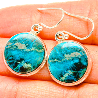 Chrysocolla Earrings handcrafted by Ana Silver Co - EARR430782