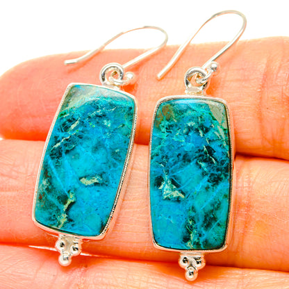 Chrysocolla Earrings handcrafted by Ana Silver Co - EARR430787