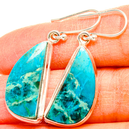 Chrysocolla Earrings handcrafted by Ana Silver Co - EARR430788