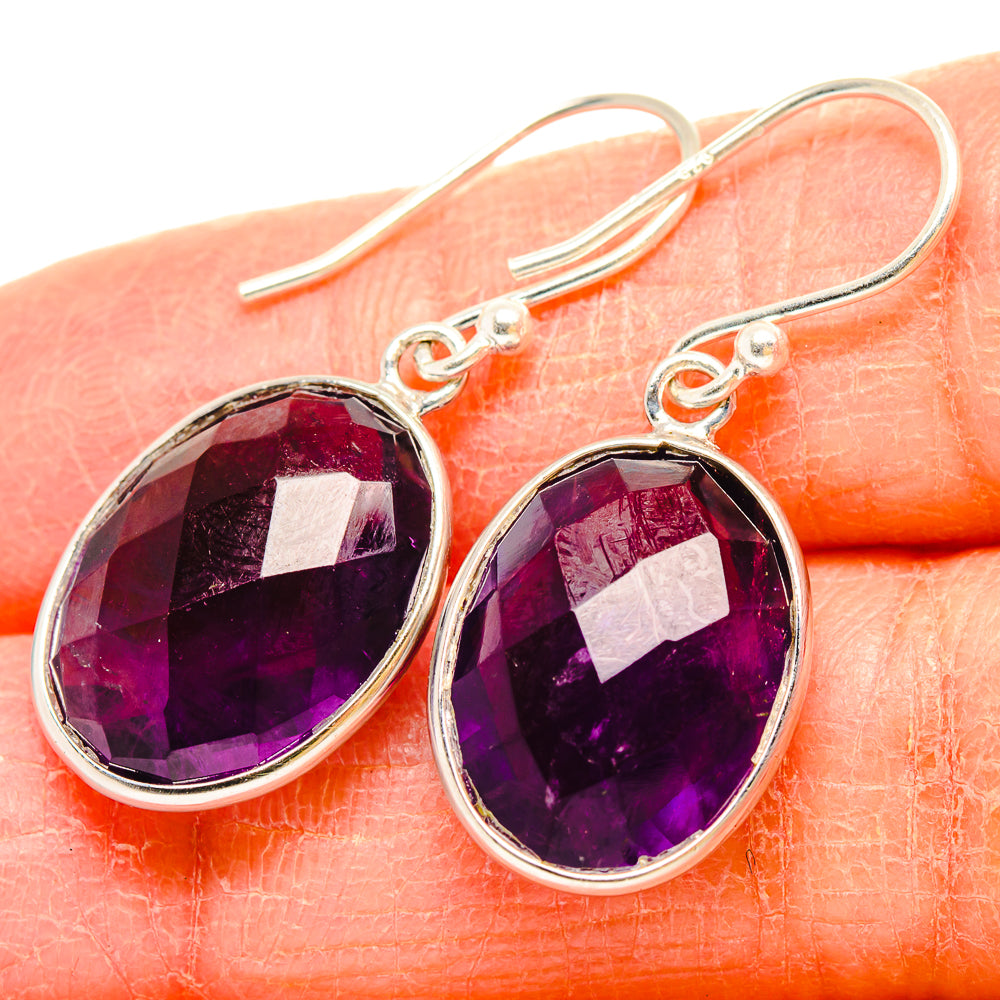 Amethyst Earrings handcrafted by Ana Silver Co - EARR430789