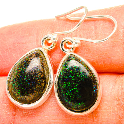 Andamooka Opal Earrings handcrafted by Ana Silver Co - EARR430791