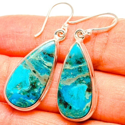 Chrysocolla Earrings handcrafted by Ana Silver Co - EARR430807