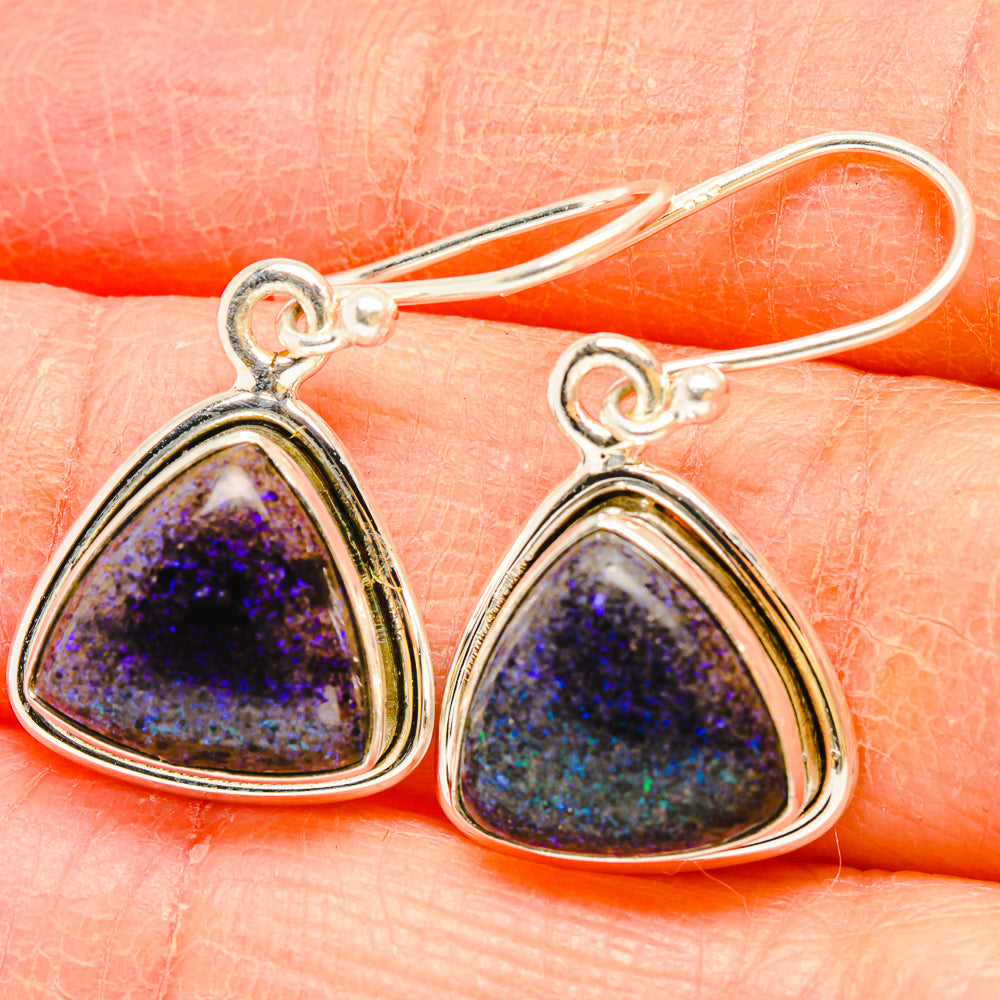 Andamooka Opal Earrings handcrafted by Ana Silver Co - EARR430809