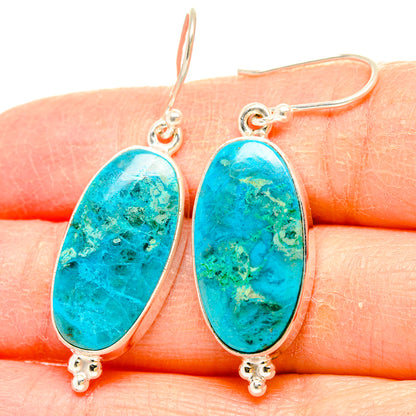 Chrysocolla Earrings handcrafted by Ana Silver Co - EARR430810