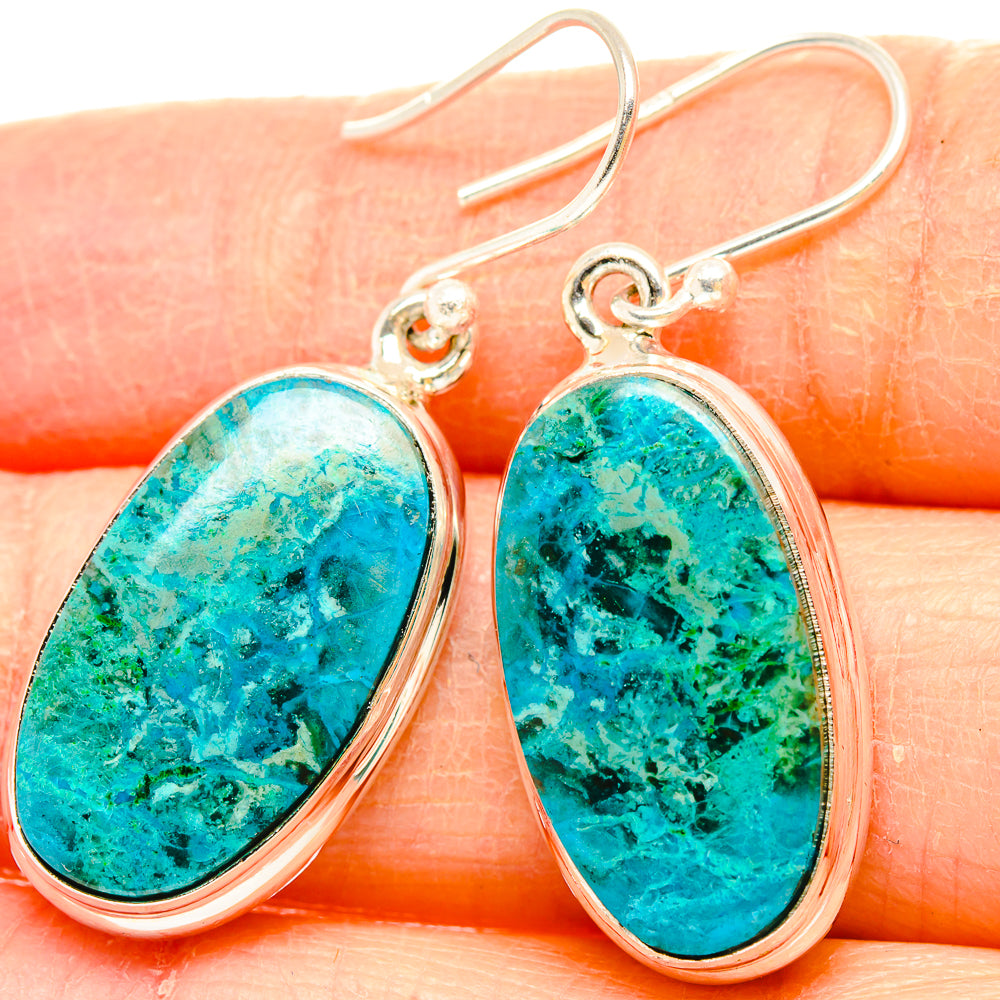 Chrysocolla Earrings handcrafted by Ana Silver Co - EARR430813