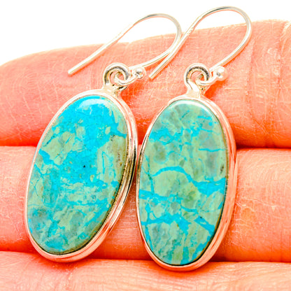Chrysocolla Earrings handcrafted by Ana Silver Co - EARR430820