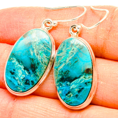 Chrysocolla Earrings handcrafted by Ana Silver Co - EARR430826