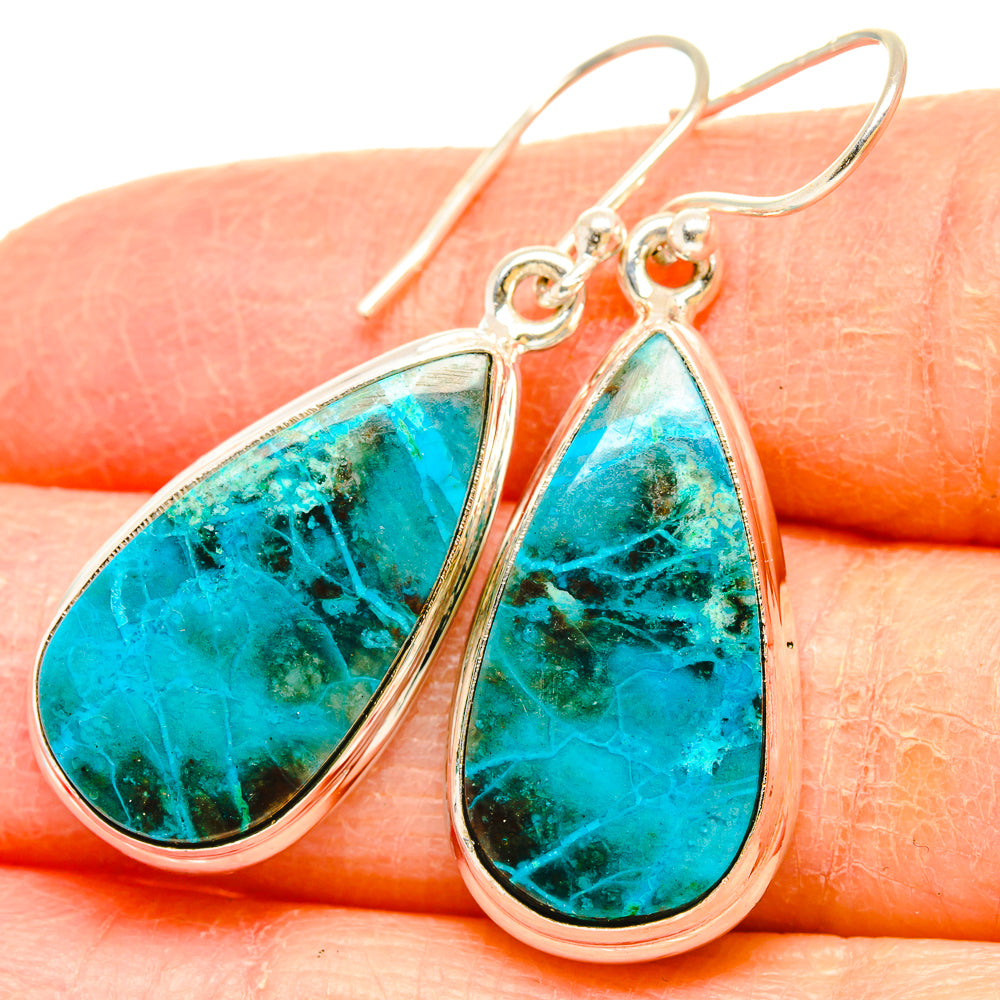 Chrysocolla Earrings handcrafted by Ana Silver Co - EARR430829
