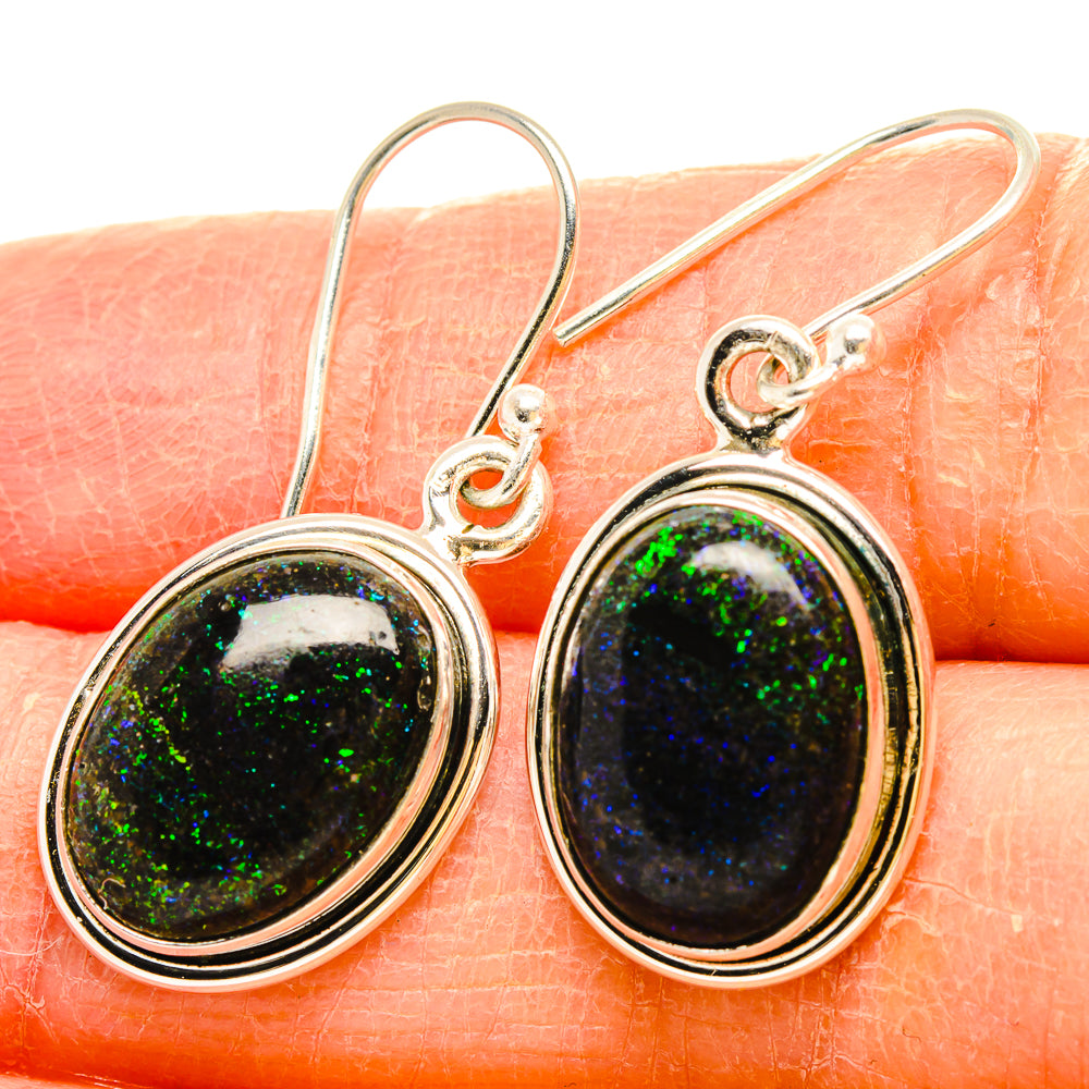 Andamooka Opal Earrings handcrafted by Ana Silver Co - EARR430832
