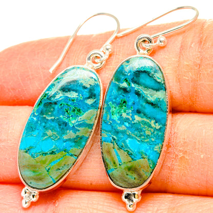 Chrysocolla Earrings handcrafted by Ana Silver Co - EARR430835