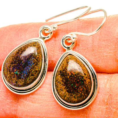 Andamooka Opal Earrings handcrafted by Ana Silver Co - EARR430836