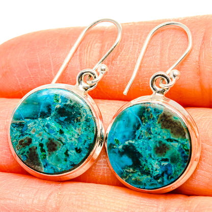 Chrysocolla Earrings handcrafted by Ana Silver Co - EARR430838