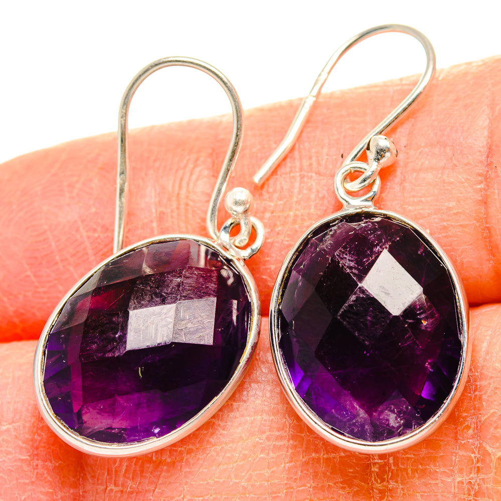 Amethyst Earrings handcrafted by Ana Silver Co - EARR430840