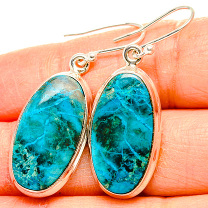 Chrysocolla Earrings handcrafted by Ana Silver Co - EARR430844