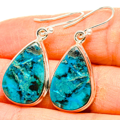 Chrysocolla Earrings handcrafted by Ana Silver Co - EARR430847