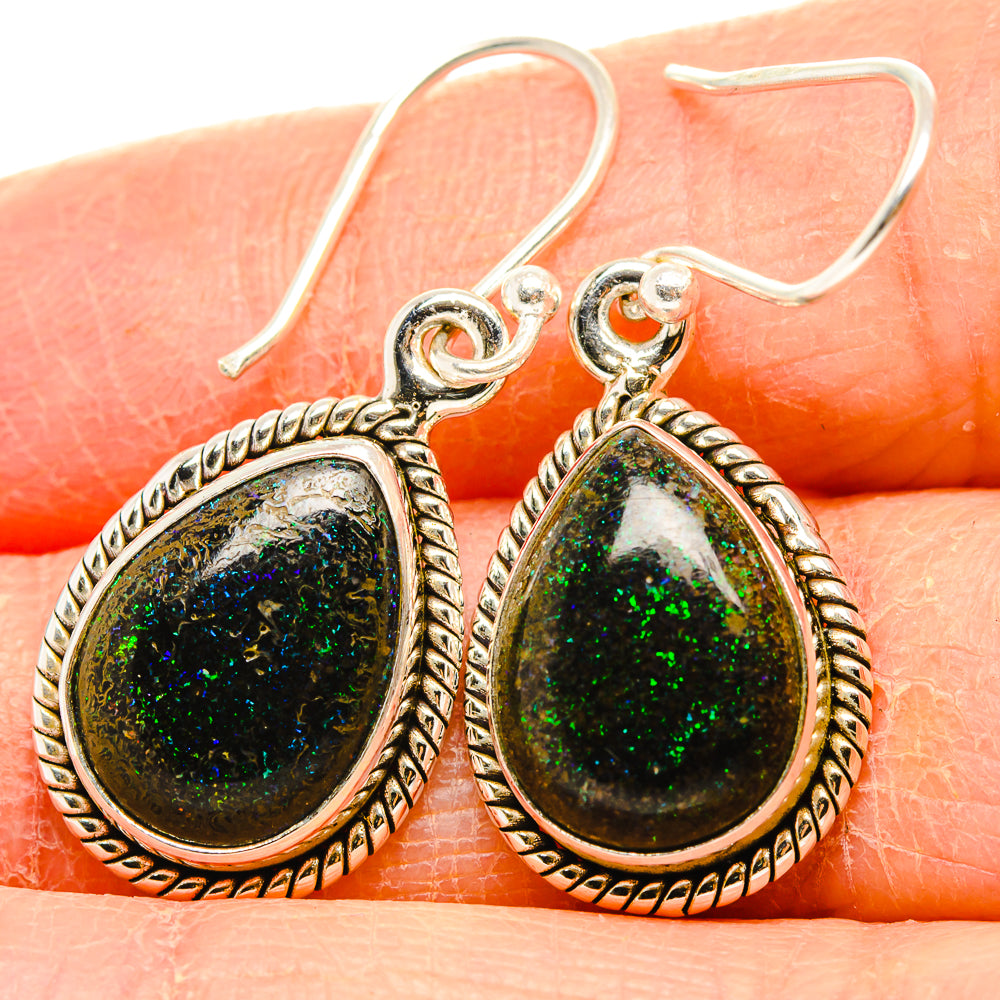 Andamooka Opal Earrings handcrafted by Ana Silver Co - EARR430850