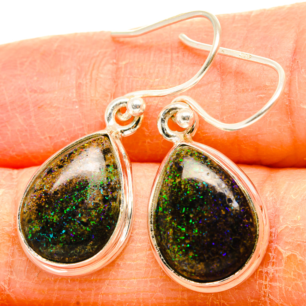 Andamooka Opal Earrings handcrafted by Ana Silver Co - EARR430853