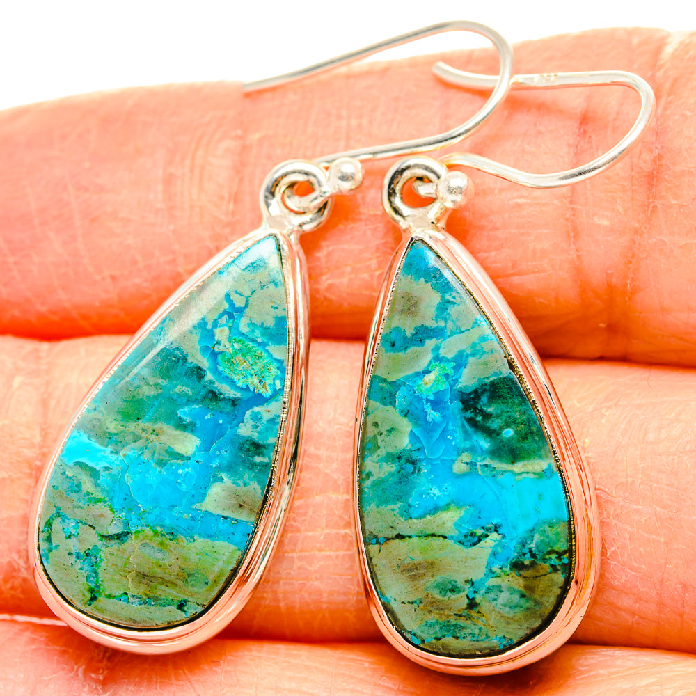 Chrysocolla Earrings handcrafted by Ana Silver Co - EARR430854