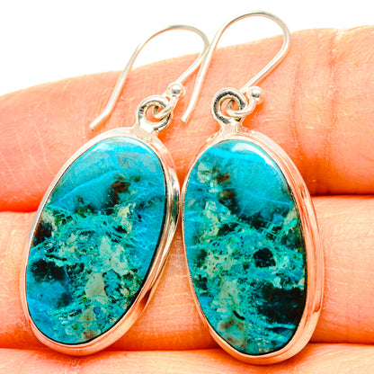 Chrysocolla Earrings handcrafted by Ana Silver Co - EARR430858