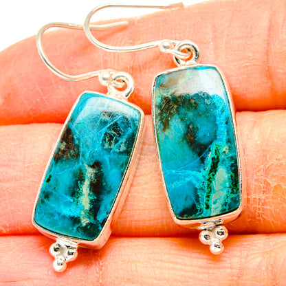 Chrysocolla Earrings handcrafted by Ana Silver Co - EARR430859