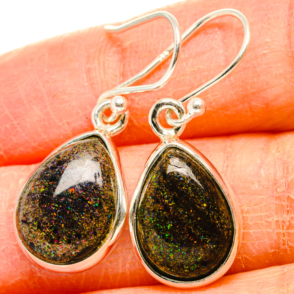 Andamooka Opal Earrings handcrafted by Ana Silver Co - EARR430860