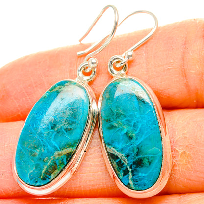 Chrysocolla Earrings handcrafted by Ana Silver Co - EARR430865