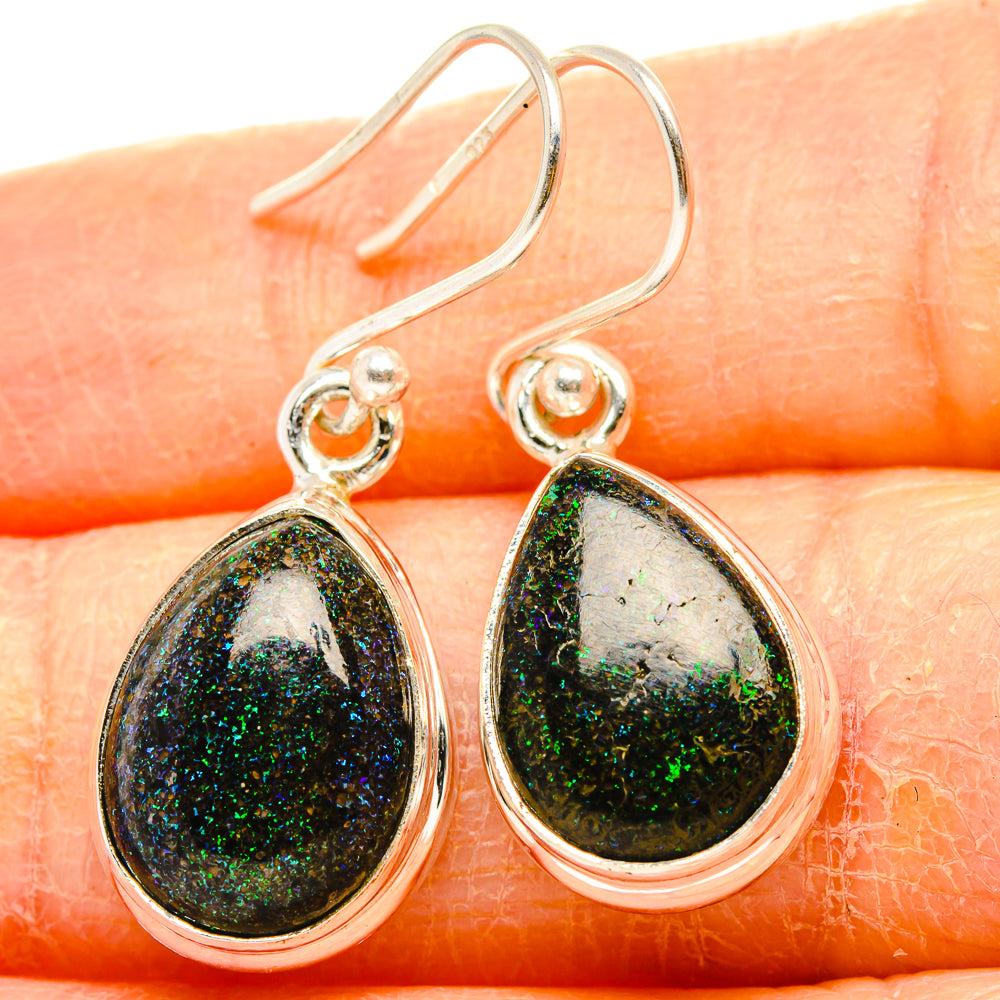 Andamooka Opal Earrings handcrafted by Ana Silver Co - EARR430866