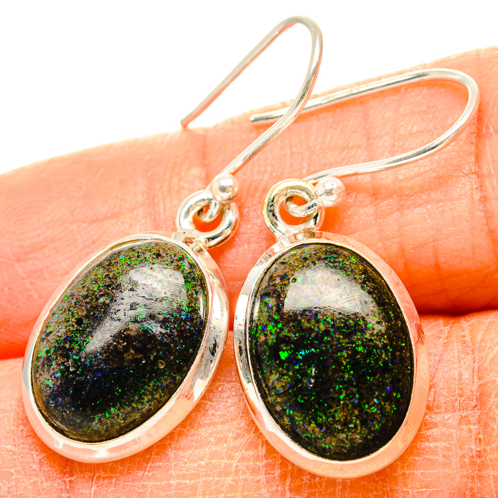 Andamooka Opal Earrings handcrafted by Ana Silver Co - EARR430877