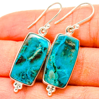 Chrysocolla Earrings handcrafted by Ana Silver Co - EARR430880