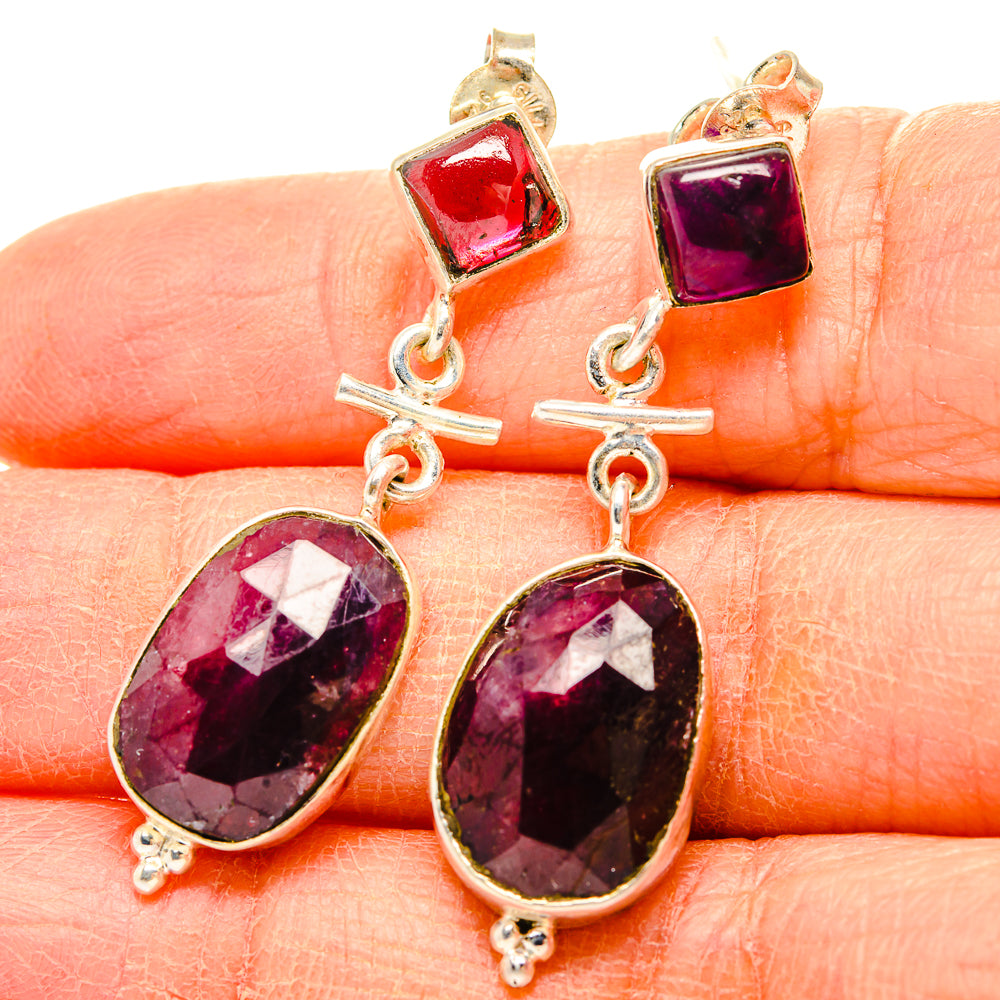 Ruby Earrings handcrafted by Ana Silver Co - EARR430882