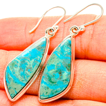 Chrysocolla Earrings handcrafted by Ana Silver Co - EARR430888