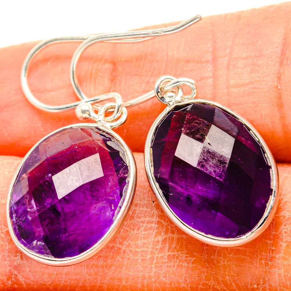 Amethyst Earrings handcrafted by Ana Silver Co - EARR430899