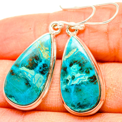 Chrysocolla Earrings handcrafted by Ana Silver Co - EARR430901