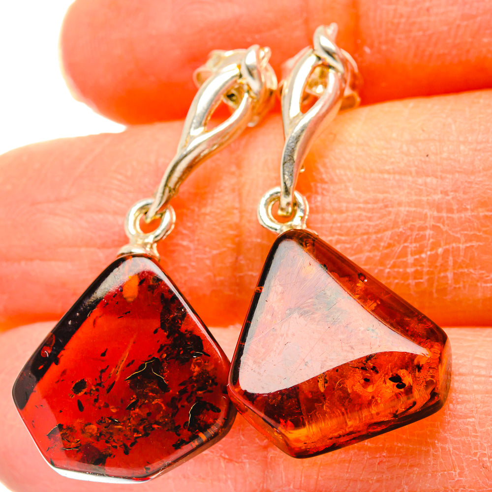 Baltic Amber Earrings handcrafted by Ana Silver Co - EARR430908