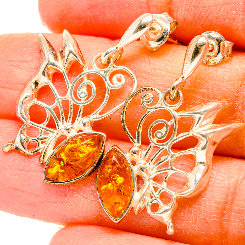 Baltic Amber Earrings handcrafted by Ana Silver Co - EARR430915
