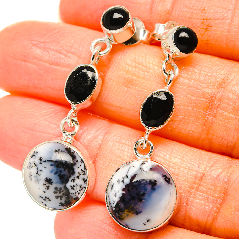 Dendritic Opal Earrings handcrafted by Ana Silver Co - EARR430929
