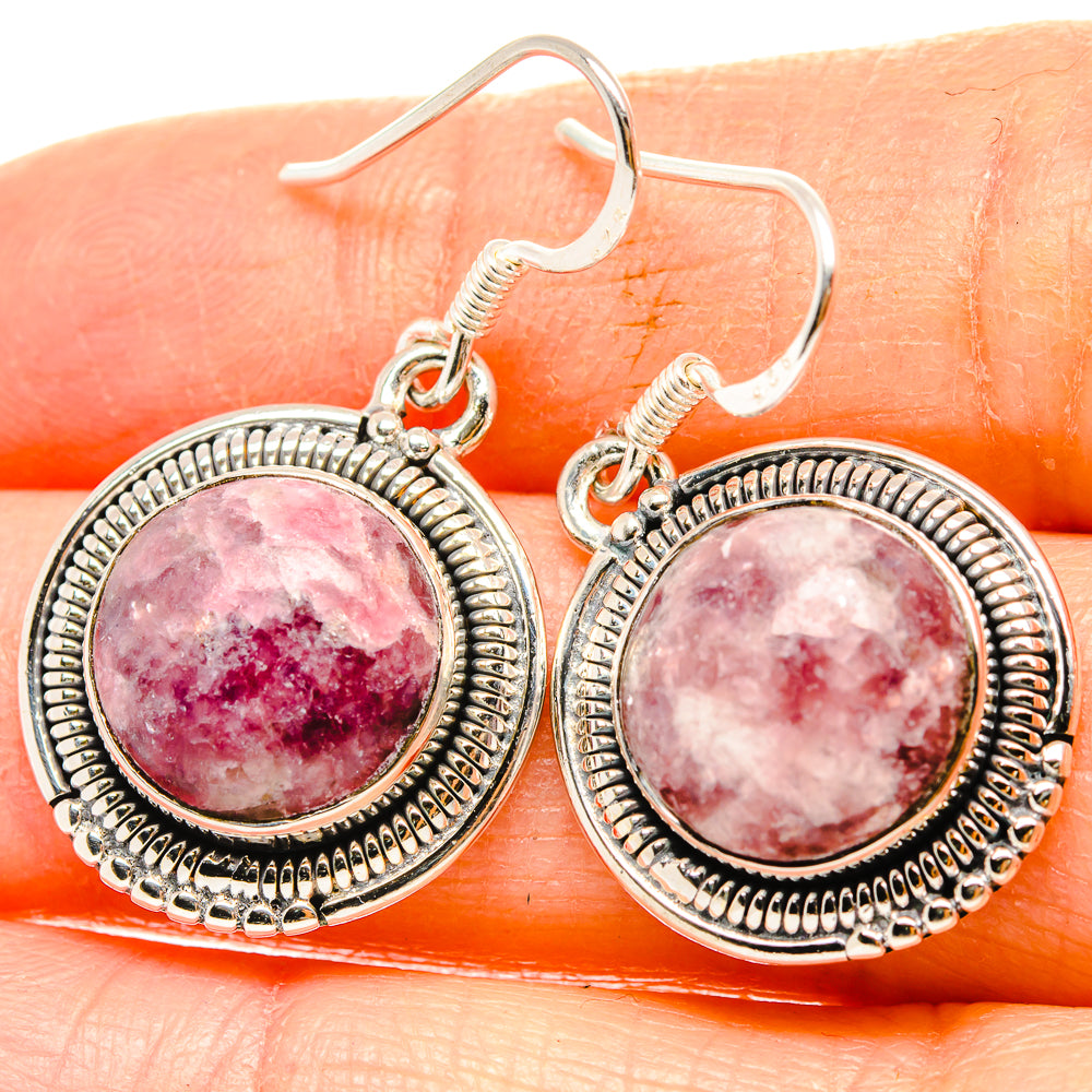 Lepidolite Earrings handcrafted by Ana Silver Co - EARR430942