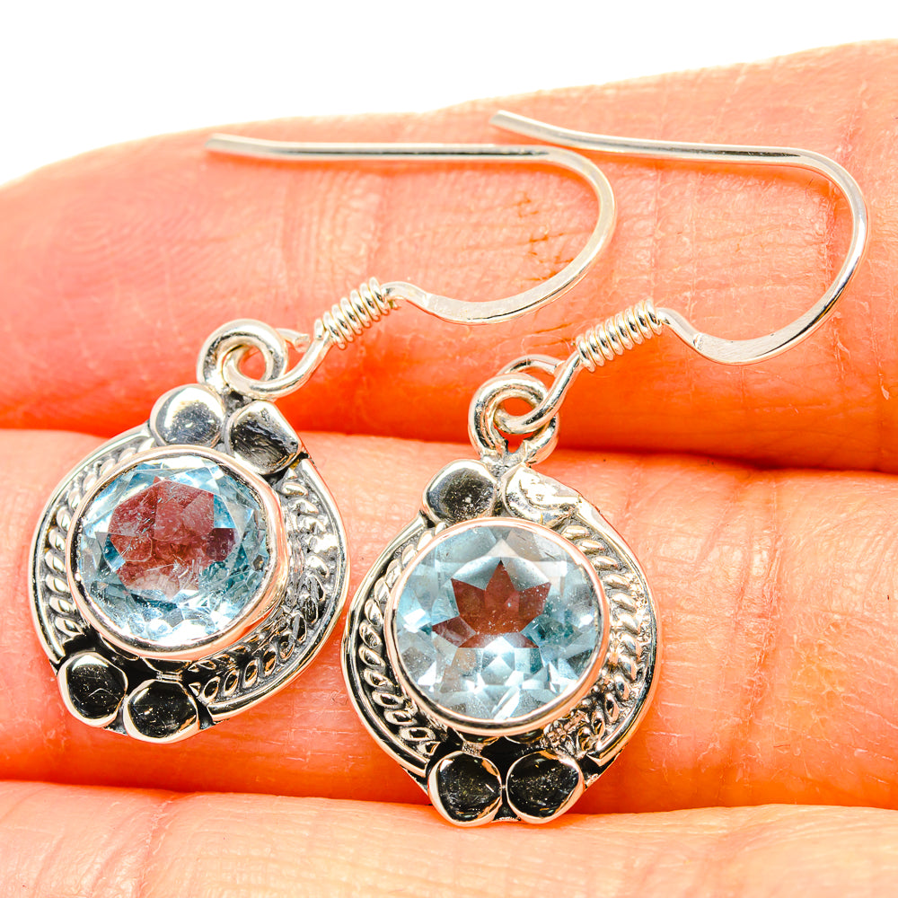 Blue Topaz Earrings handcrafted by Ana Silver Co - EARR430947