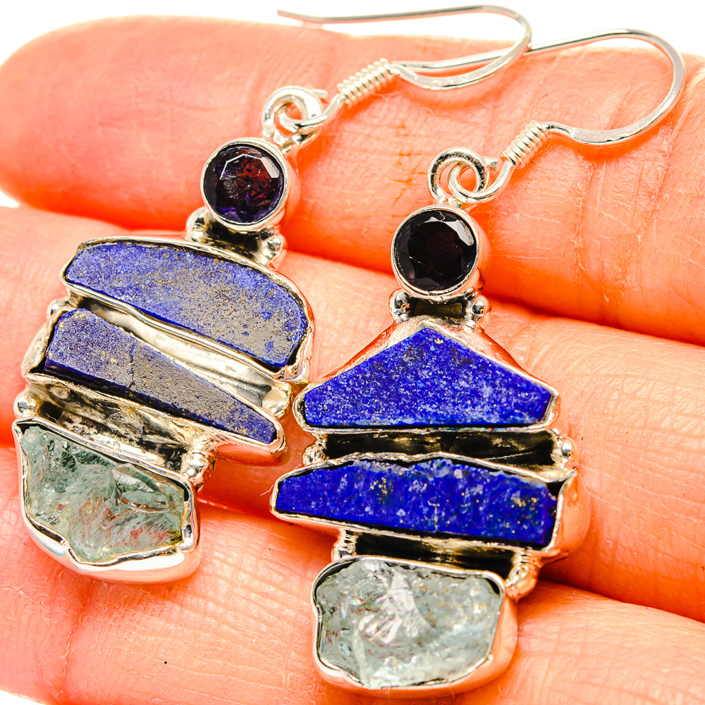 Lapis Lazuli Earrings handcrafted by Ana Silver Co - EARR430948