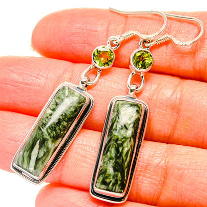 Seraphinite Earrings handcrafted by Ana Silver Co - EARR430953