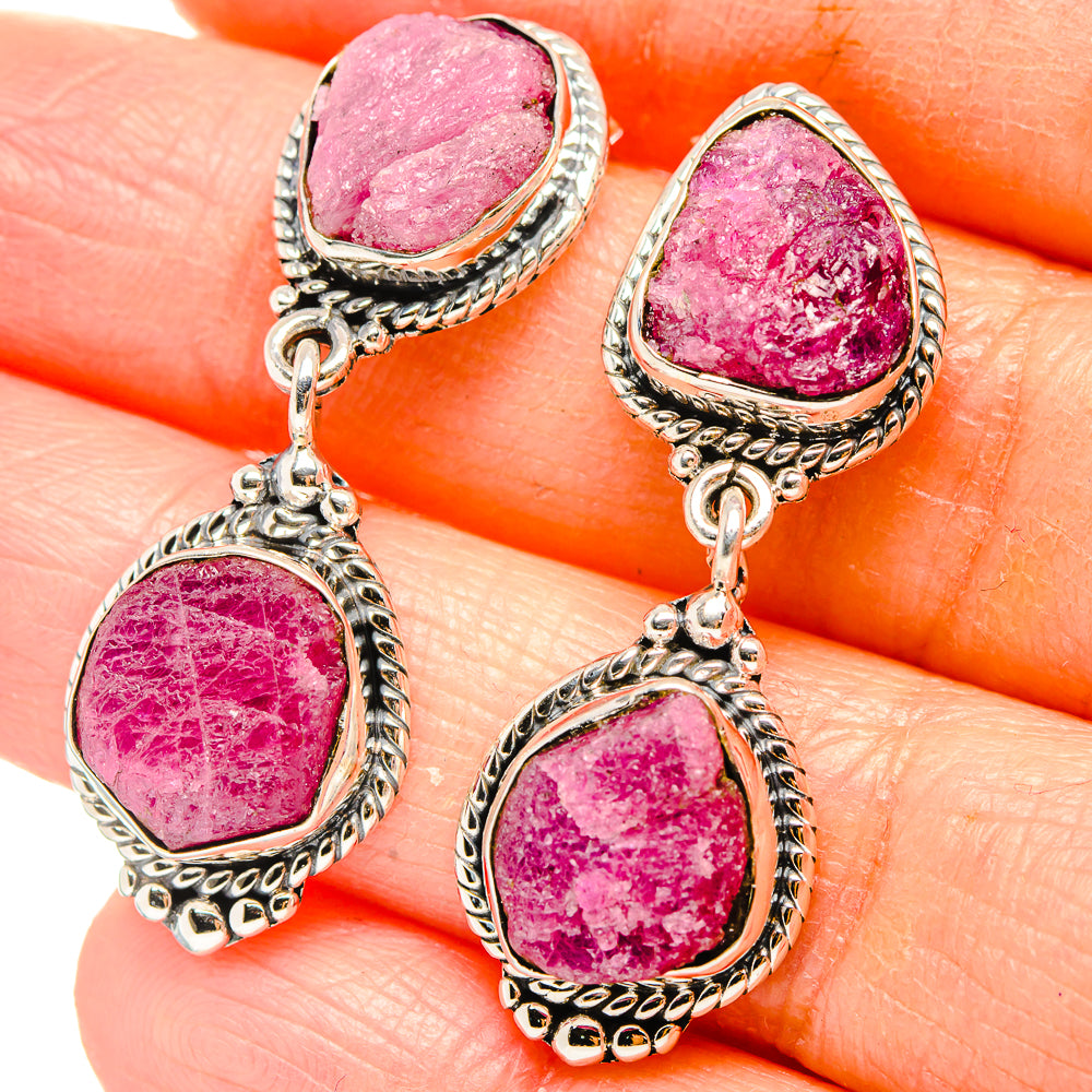 Pink Tourmaline Earrings handcrafted by Ana Silver Co - EARR430958