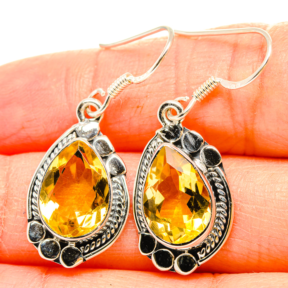Citrine Earrings handcrafted by Ana Silver Co - EARR430977