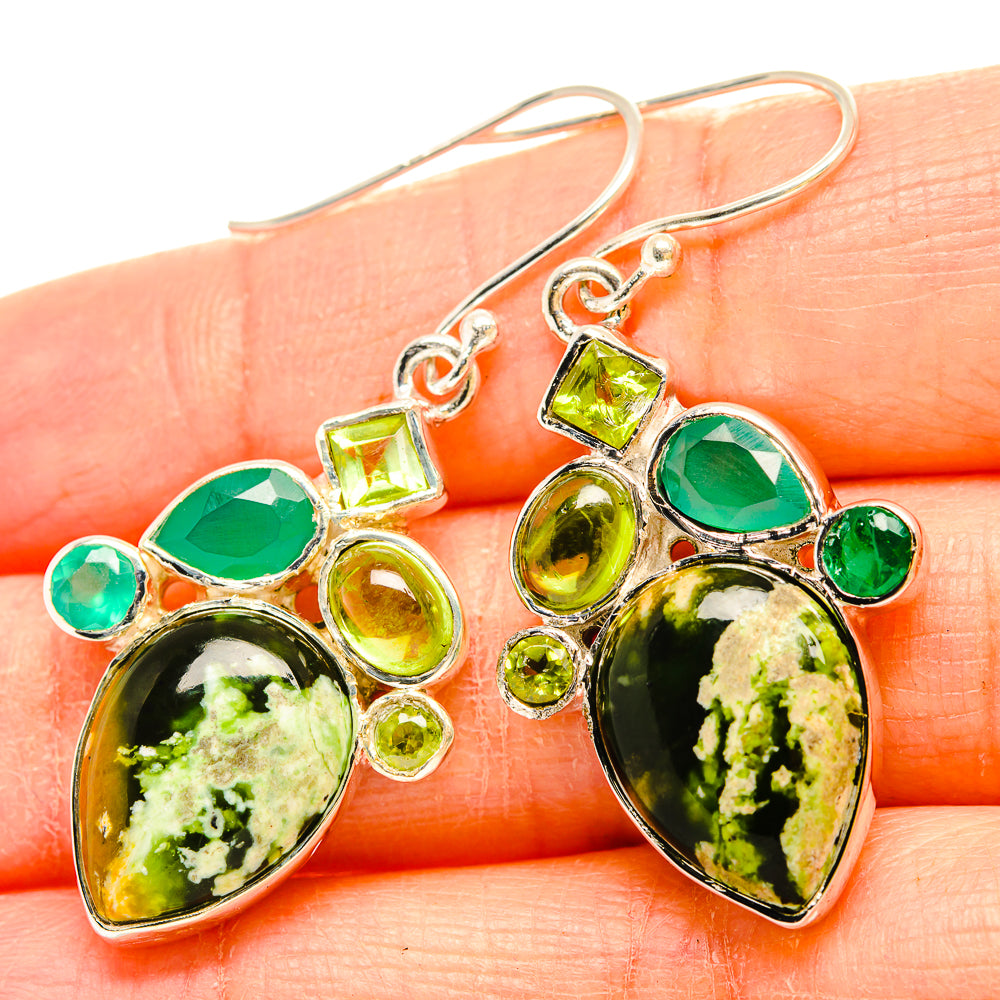Rainforest Opal Earrings handcrafted by Ana Silver Co - EARR430985