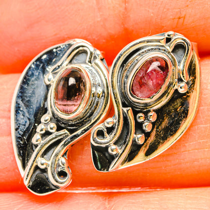Pink Tourmaline Earrings handcrafted by Ana Silver Co - EARR430988