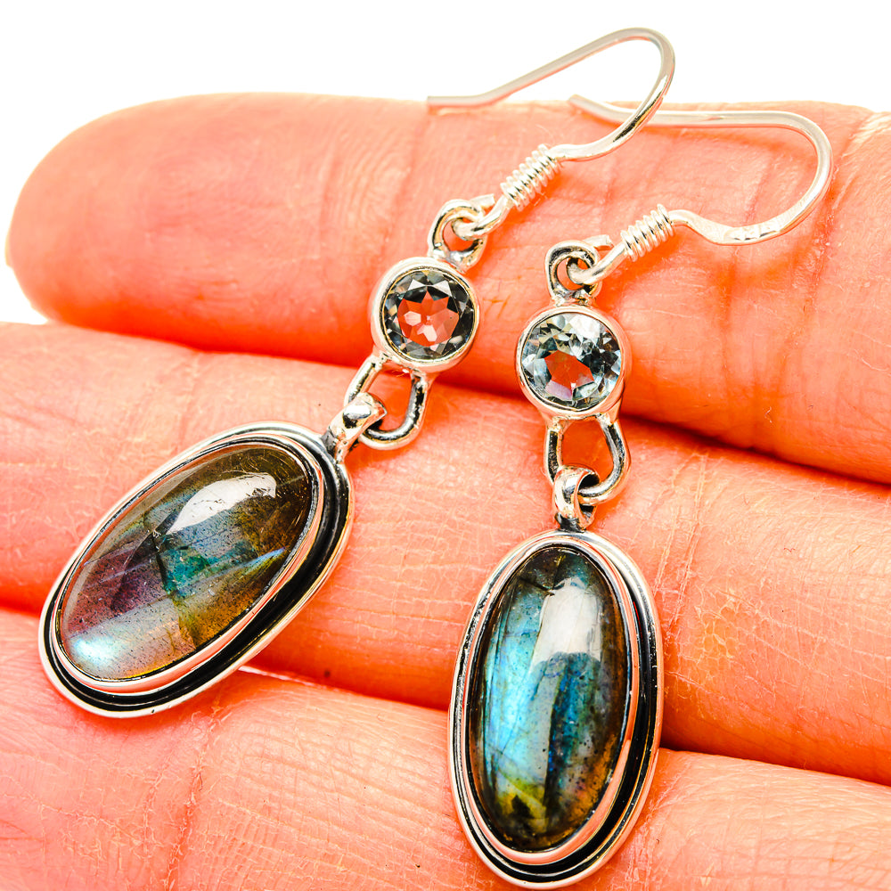 Labradorite Earrings handcrafted by Ana Silver Co - EARR430995