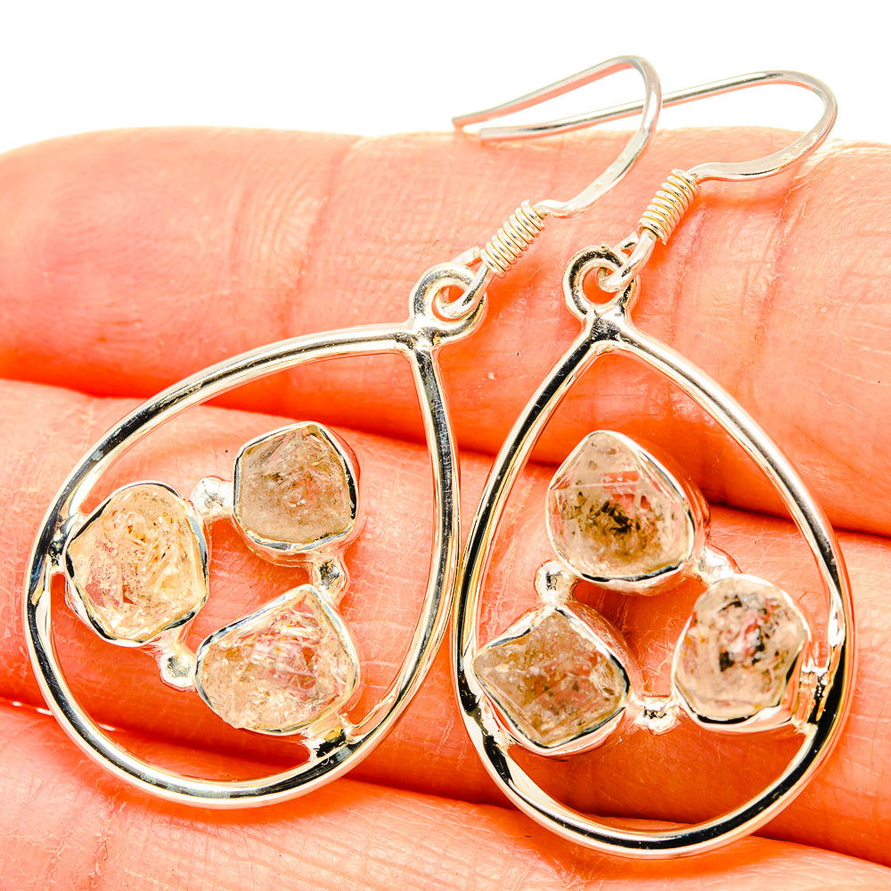 Herkimer Diamond Earrings handcrafted by Ana Silver Co - EARR430996